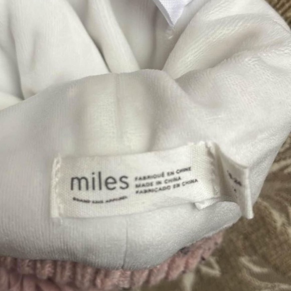 Miles Baby Pink Waffle Knit Hat and Mitten set - Picture 7 of 7